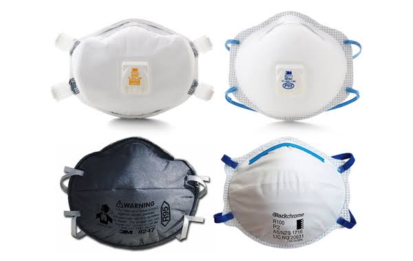 N95, N99 and N100 respirator facemasks.