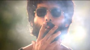 Snap taken from the Popular indian movie, Kabir Singh, promoting clearly alcoholic baverages and smoking.