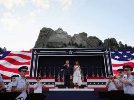 Maskless Trump Railed Against ‘Left-Wing Mob’ At Mt.Rushmore Speech