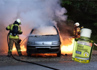 Fire brigade warns: ‘Do not keep disinfectant gel in the car on hot days’